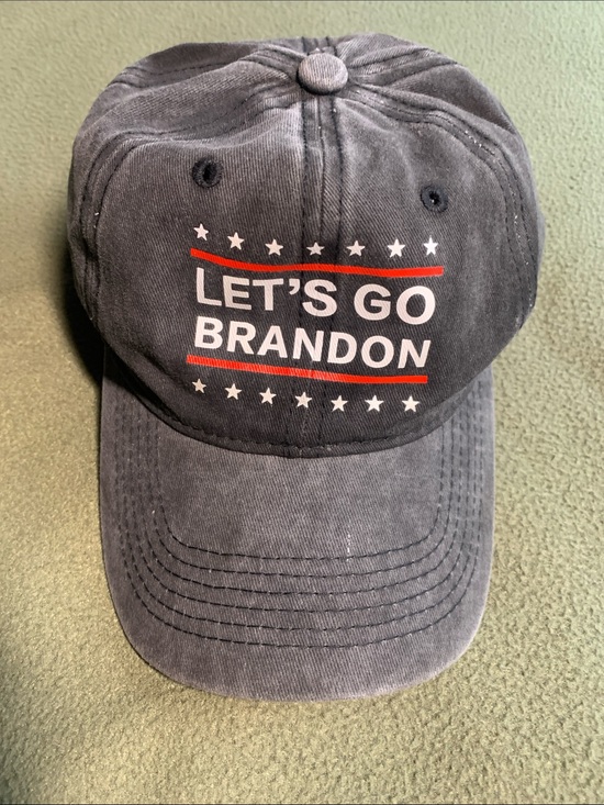 Other - NWOT Let’s Go Brandon black faded hat. Distressing intentional. Adjustable strap